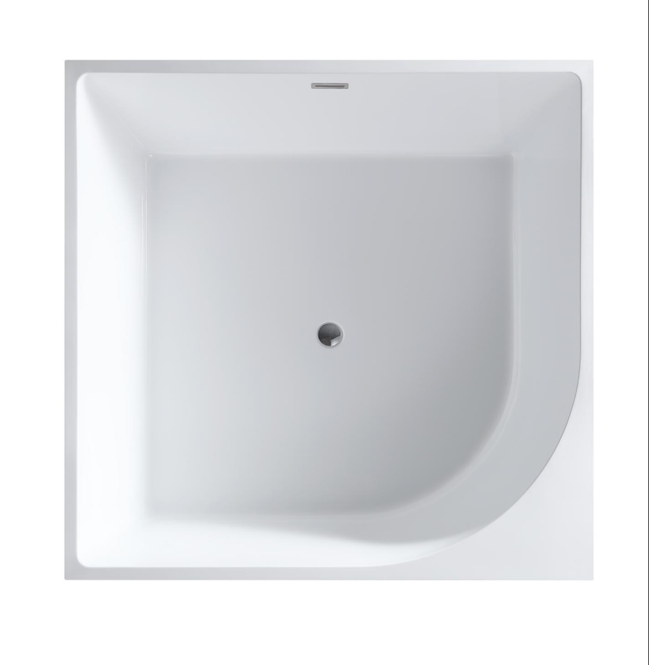 55 Inch MonBlari Acrylic Freestanding BathtubTW6693GW-TopView