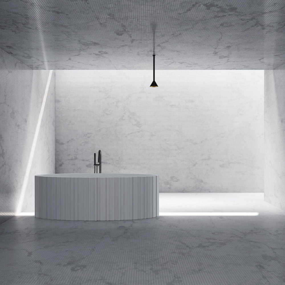 67 Inch MonBlari Solid Surface Freestanding Bathtub
