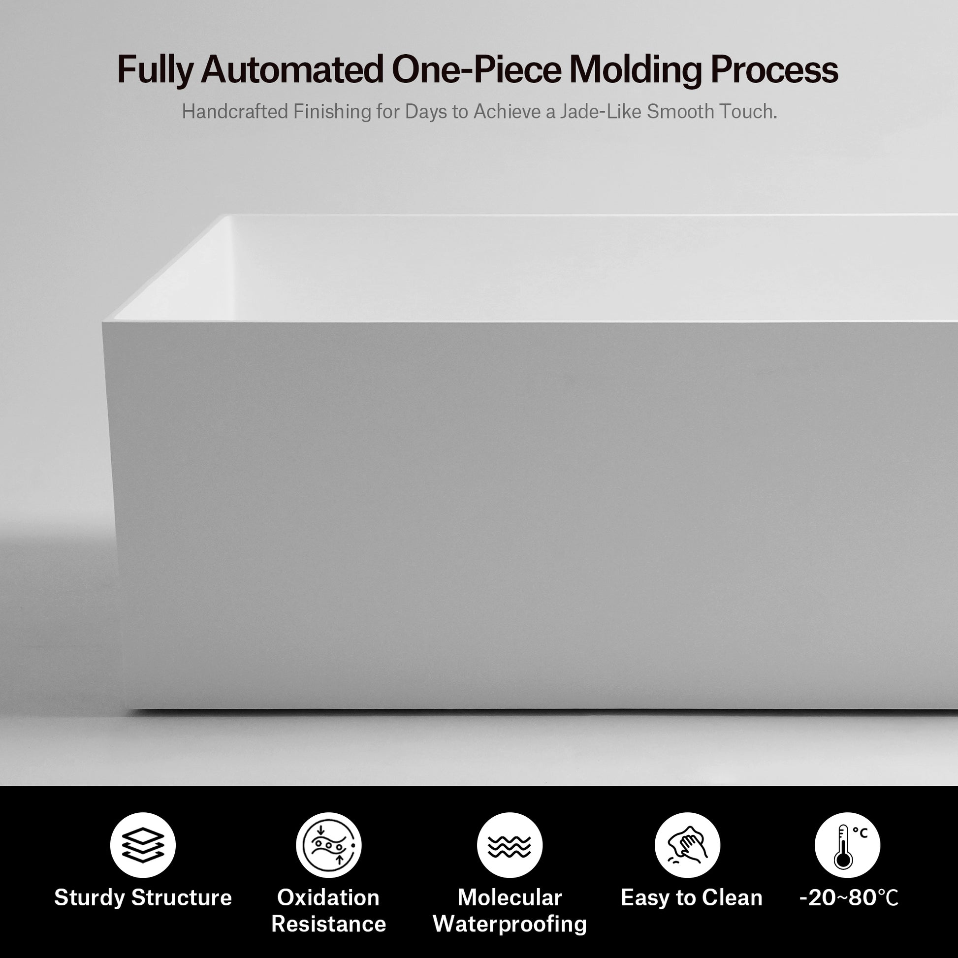 MonBlari Solid Surface Freestanding Bathtub TW-8572-2