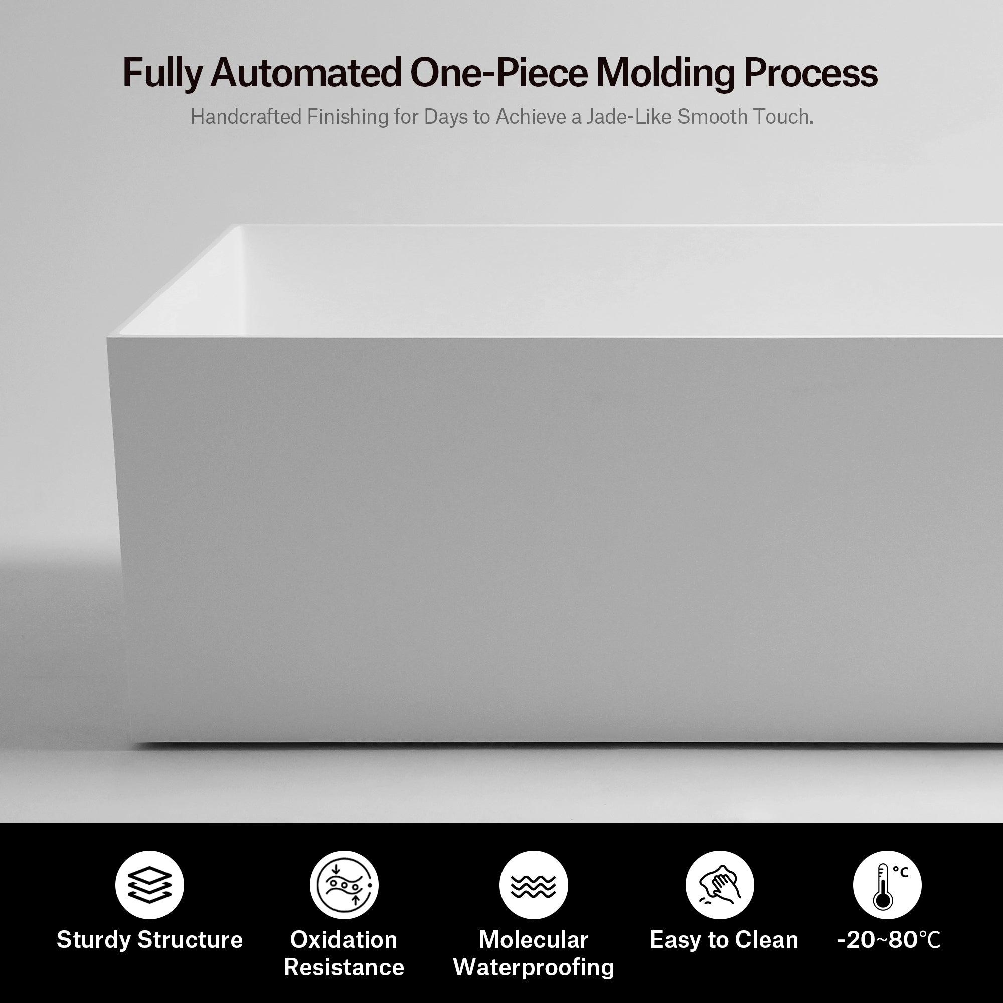 MonBlari Solid Surface Freestanding Bathtub TW-8572-2