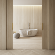 67 Inch MonBlari Venus Series Solid Surface Freestanding BathtubMR88872MW-FrontView