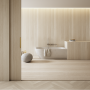 67 Inch MonBlari Venus Series Solid Surface Freestanding BathtubMR88873MW-FrontView