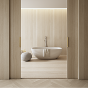 67 Inch MonBlari Venus Series Solid Surface Freestanding BathtubMR88877MW-FrontView