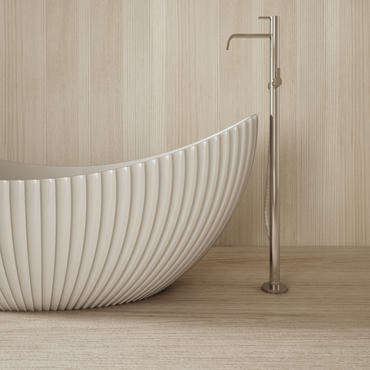 71 Inch MonBlari Venus Series Solid Surface Freestanding BathtubMR88878MW-Closeup