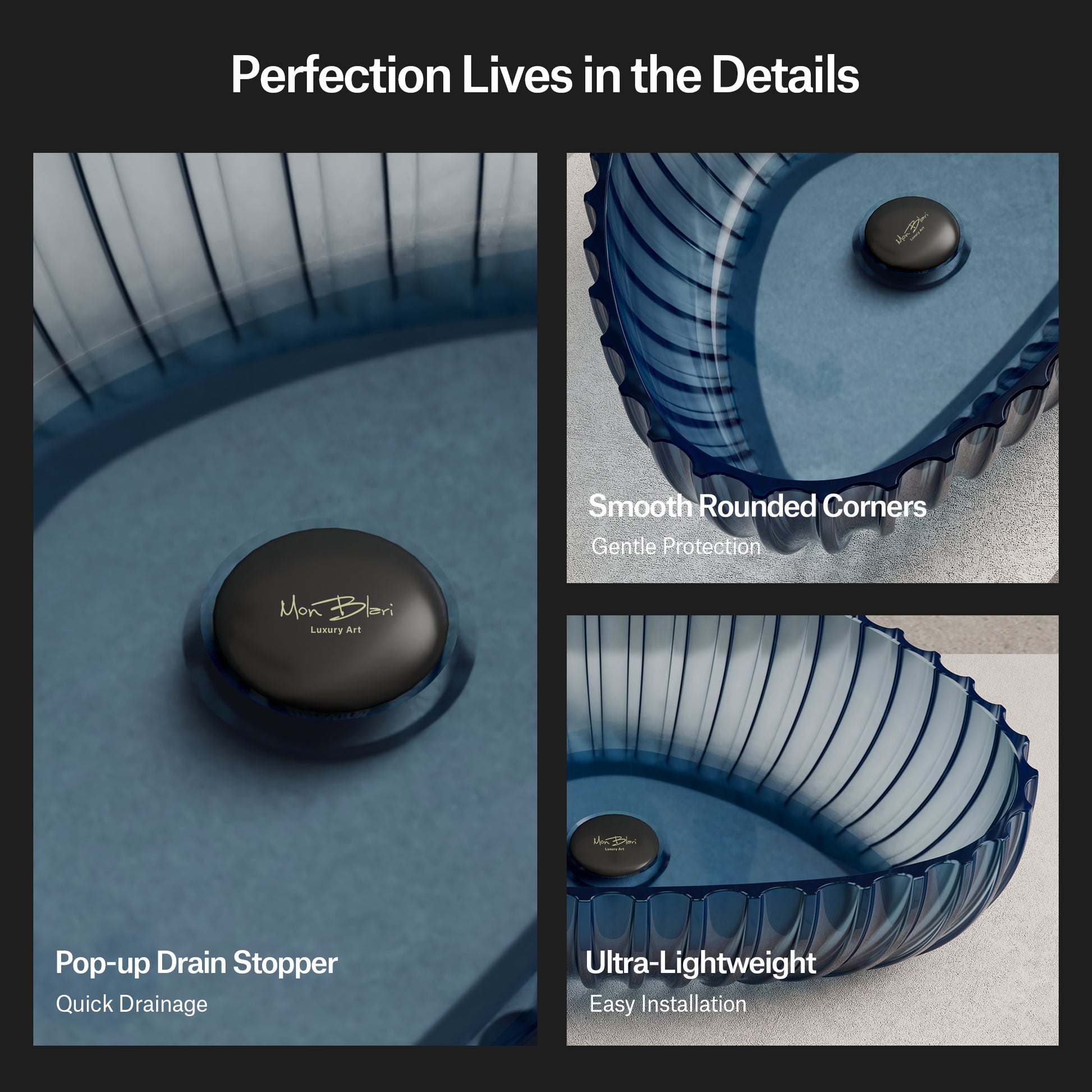 MonBlari Resin Vessel Bowl Sink Bathroom Sink MR-A8870T-8