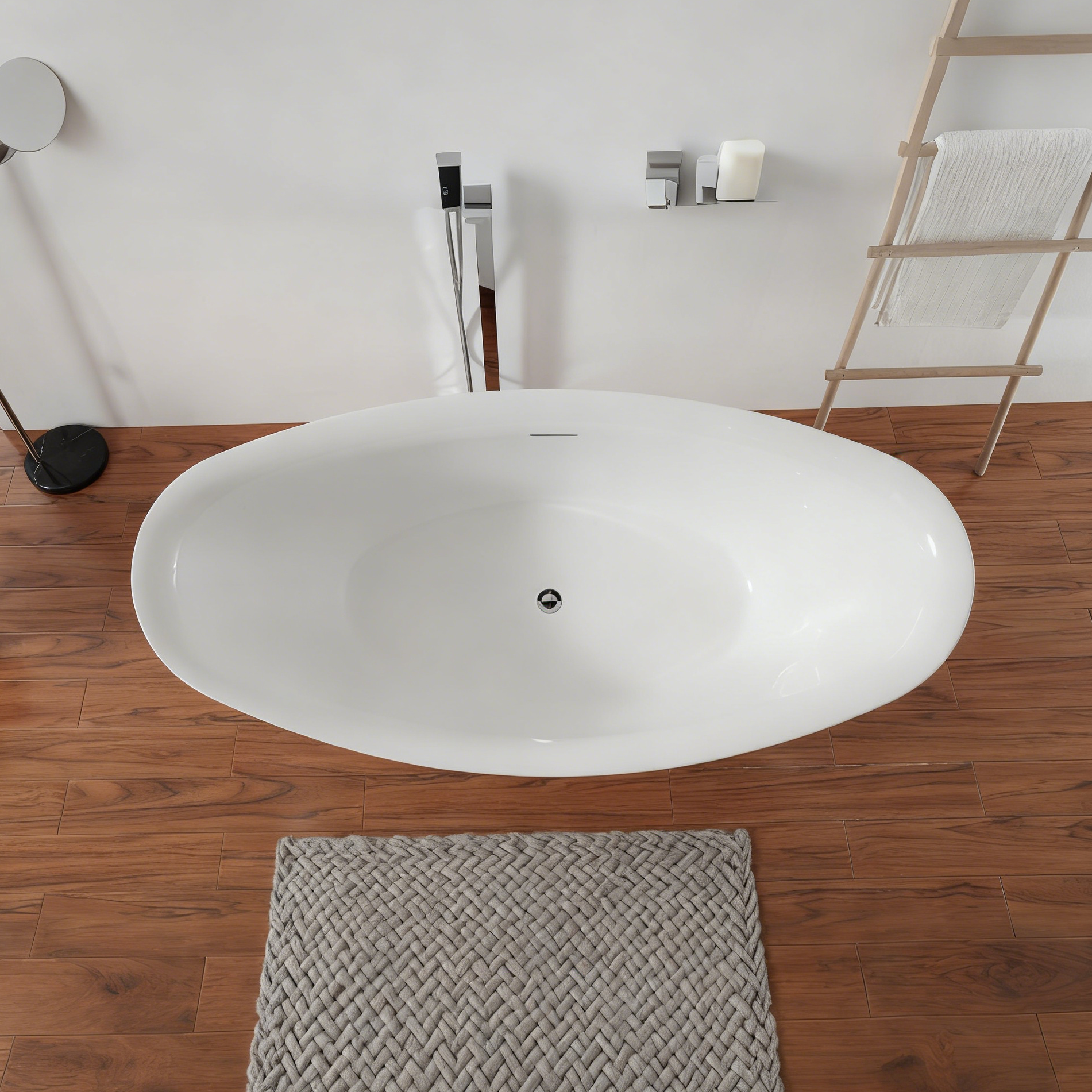 71 Inch MonBlari Acrylic Freestanding BathtubTW6676GW-TopView