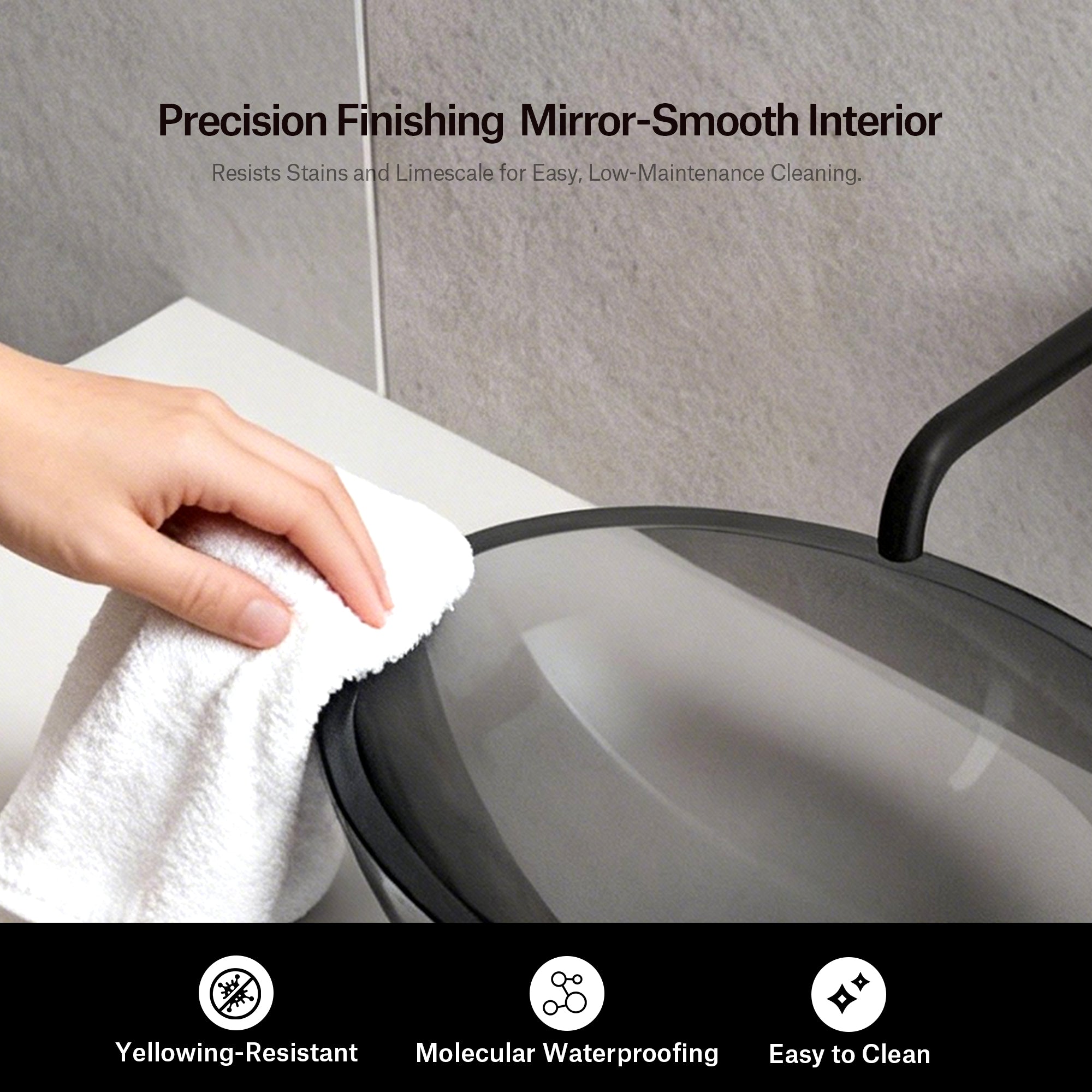 19.7 Inch MonBlari MELLOW SERIES Resin Vessel Bowl Sink Bathroom Sink