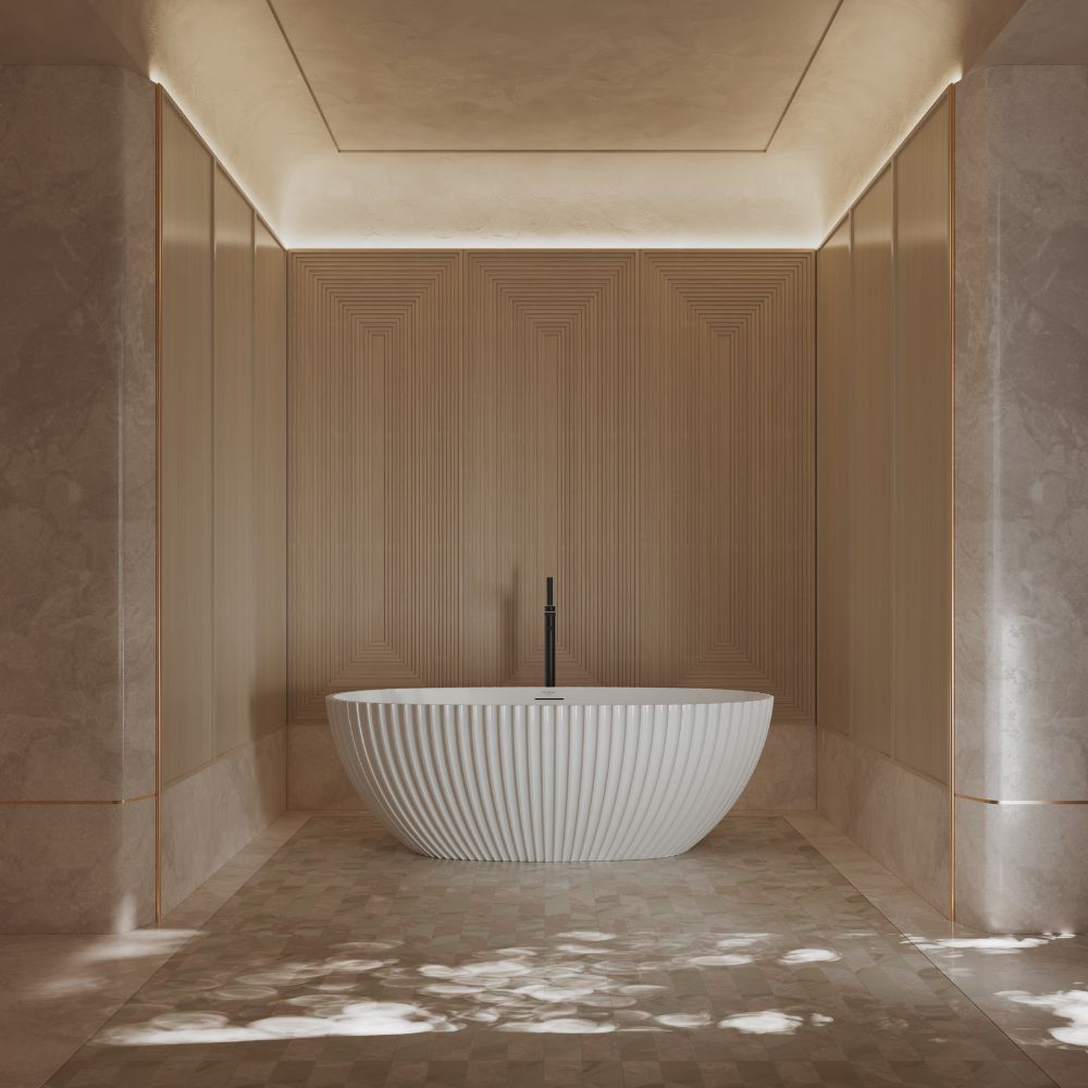 59.1" Monblari Acrylic Freestanding Bathtub With Insulation Tub