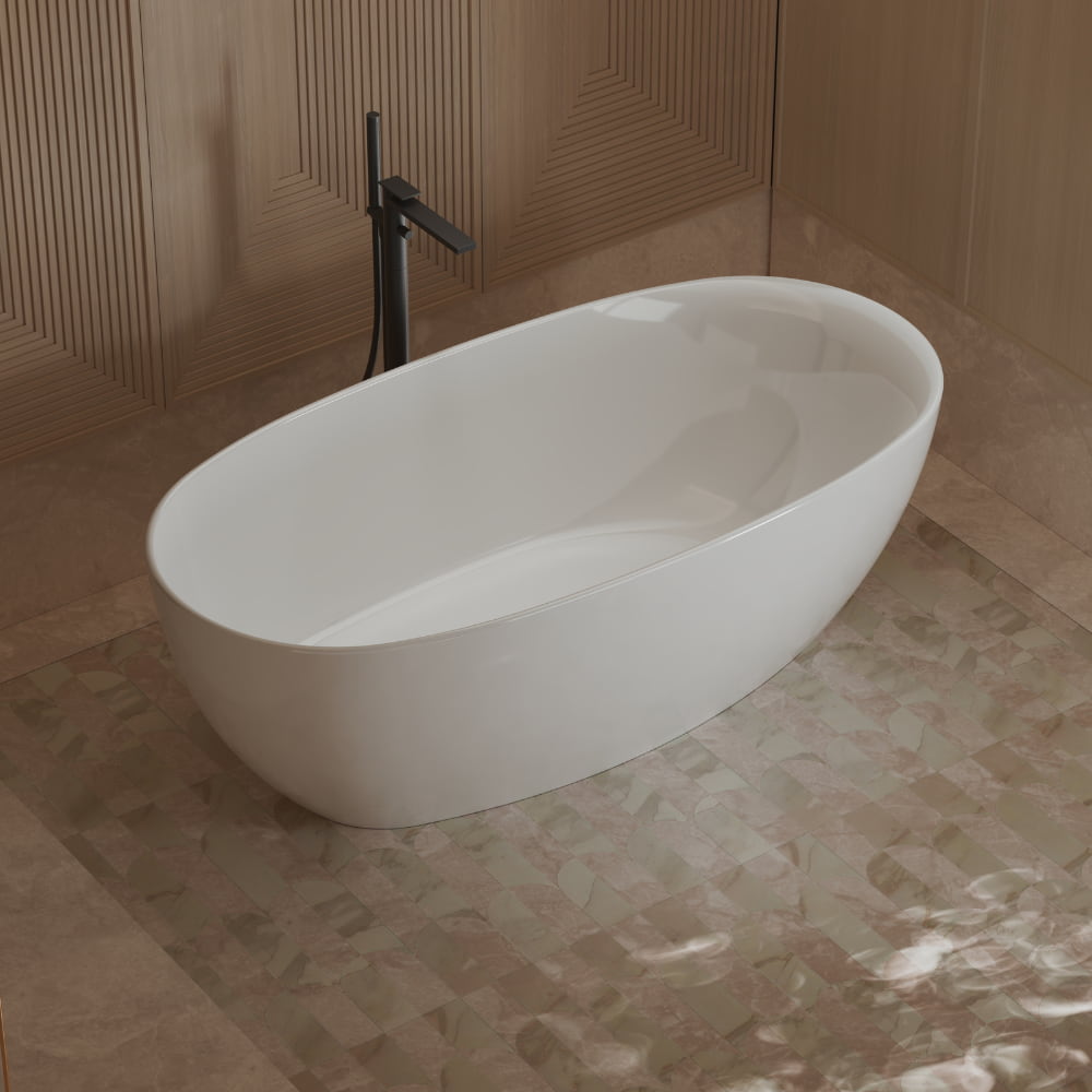 51-67 Inch MonBlari Acrylic Freestanding Bathtub