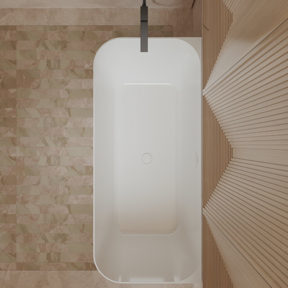 Monblari Acrylic Bathtubs Rectangular White Tub