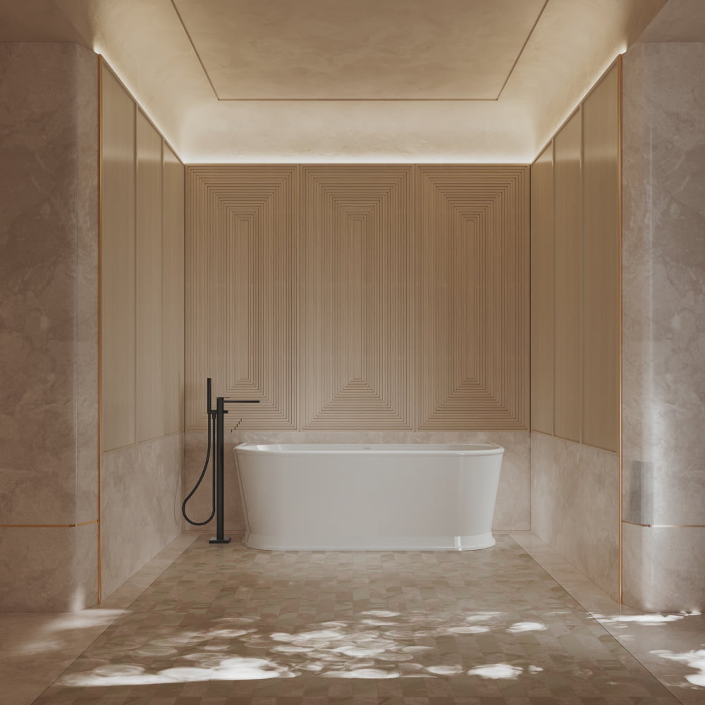 Monblari 67" × 31.5" Acrylic Soaking Tub Freestanding Bath