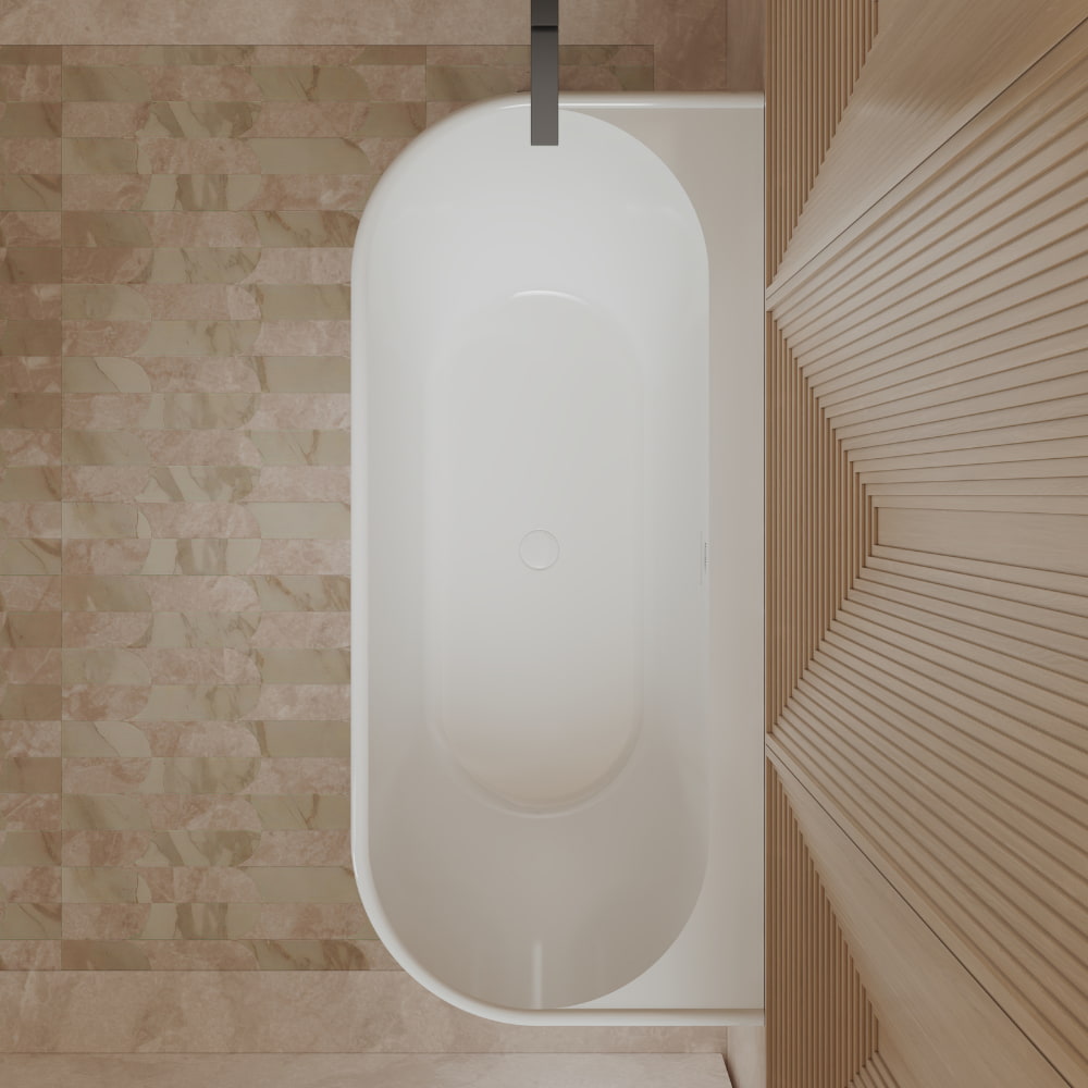Monblari 67" × 31.5" Acrylic Soaking Tub Freestanding Bath