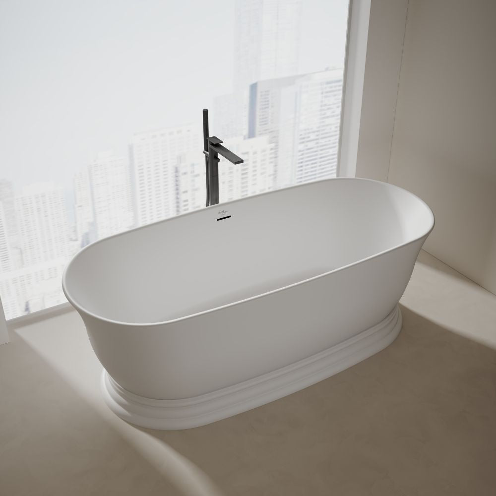 70.87" Artificial Solid Surface Bathtub Modern Bathroom Bathtub