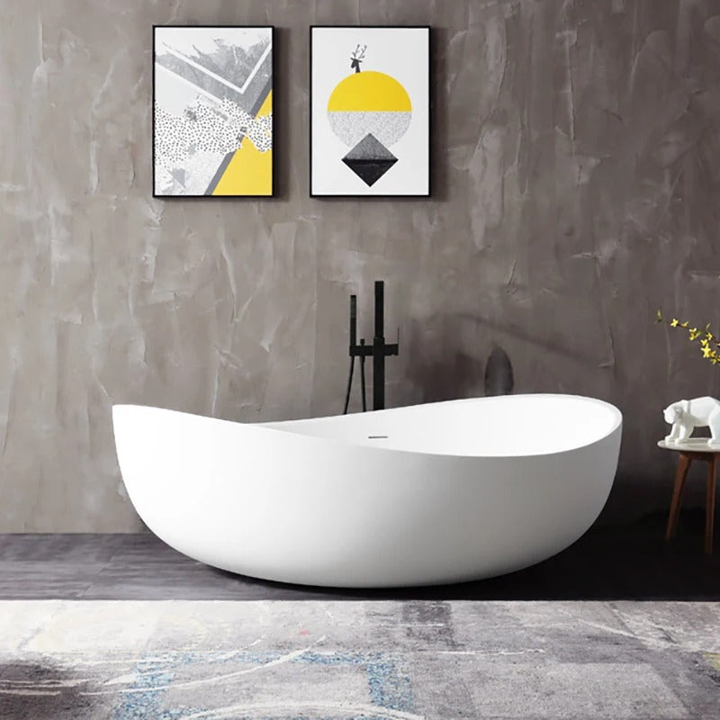 Monblari contemporary oval freestanding bathtub-TW-6620-FrontView