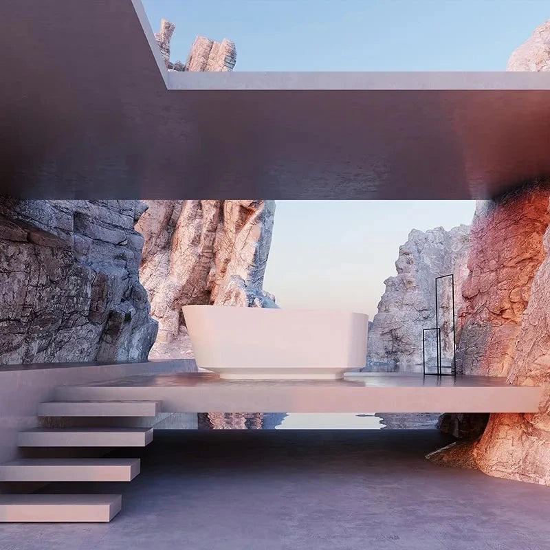 Contemporary Soaking Tub TW-7768-Distant FrontView