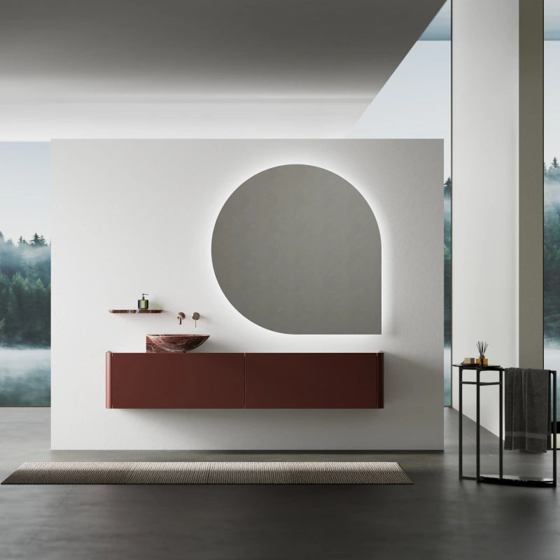 MonBlari Floating Series Marble Bathroom Vanity