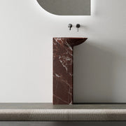 MonBlari FIoating Series Marble Pedestal Sink Contemporary Bathroom Wash Basin
