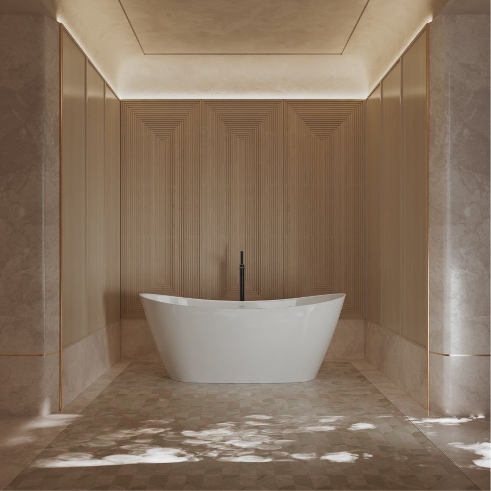60-67 Inch MonBlari Acrylic Freestanding Bathtub