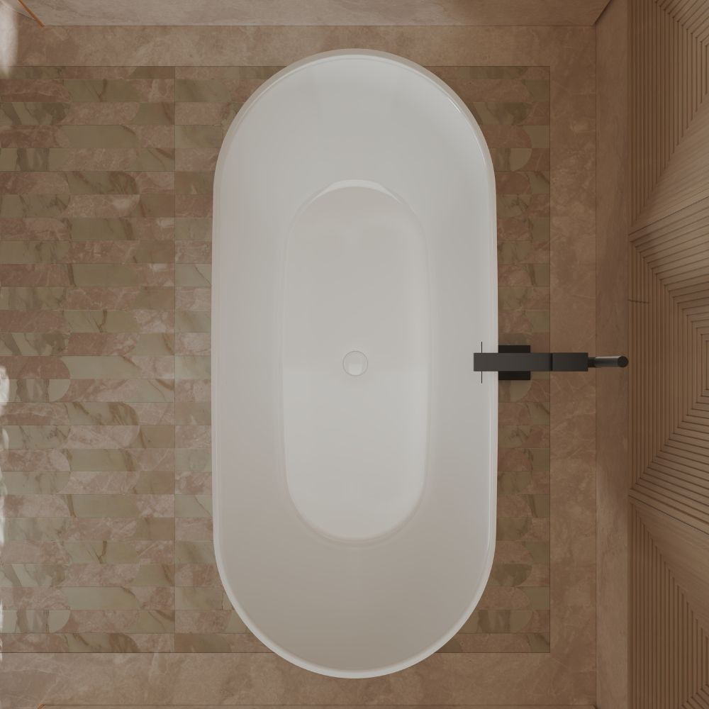 60-67 Inch MonBlari Acrylic Freestanding Bathtub