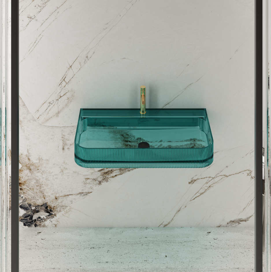 30 Inch MonBlari Solid Surface Vessel Bowl Sink Bathroom Sink-TW-G261T-FrontTopView