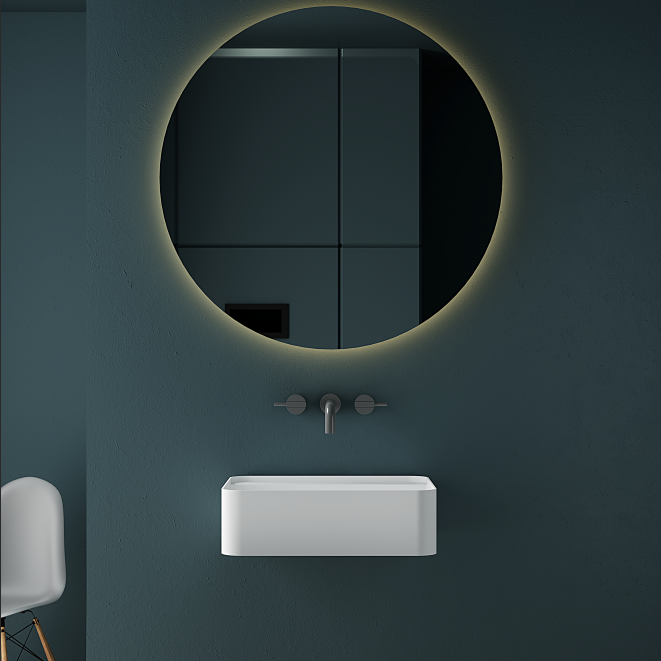 20 Inch MonBlari Solid Surface Vessel Bowl Sink Bathroom Sink-TW-G821-FrontView