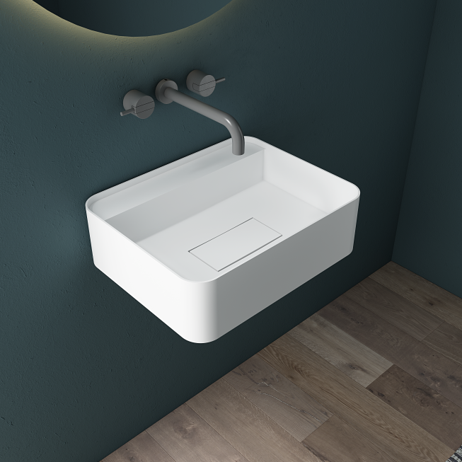 20 Inch MonBlari Solid Surface Vessel Bowl Sink Bathroom Sink-TW-G821-LeftTopView