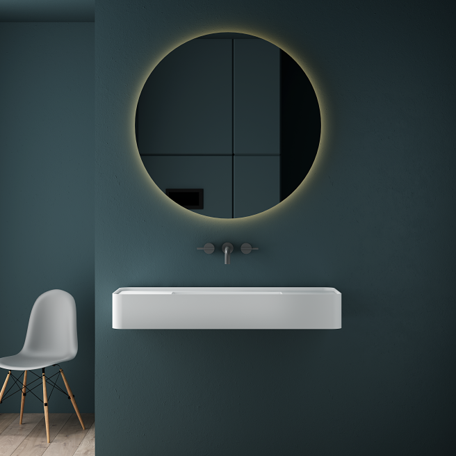 47 Inch MonBlari Solid Surface Vessel Bowl Sink Bathroom Sink-TW-G825-FrontView