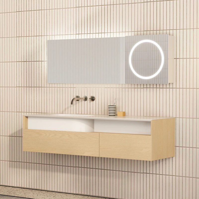 MonBlari GARDEN GV Series Natural Wood Single Sink Bathroom Vanity