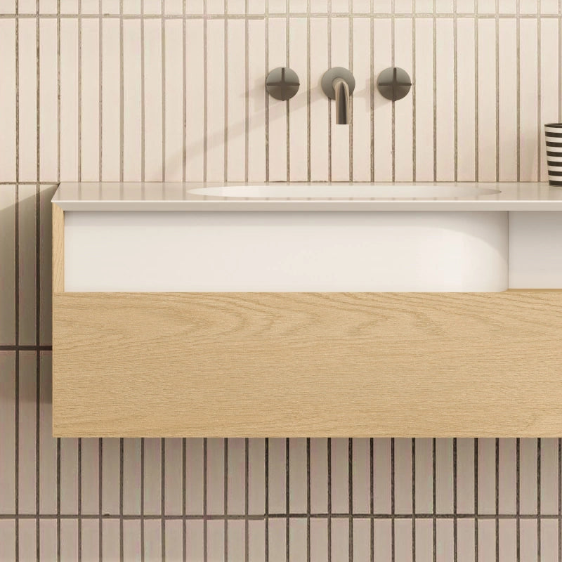 MonBlari GARDEN GV Series Natural Wood Single Sink Bathroom Vanity