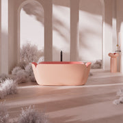 MonBlari FLOWER Series Solid Surface Bathtub H-0811-PK-FrontView