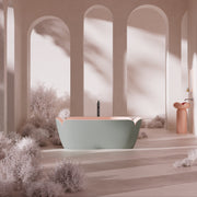 MonBlari FLOWER Series Solid Surface Bathtub H-0811-GP - FrontView