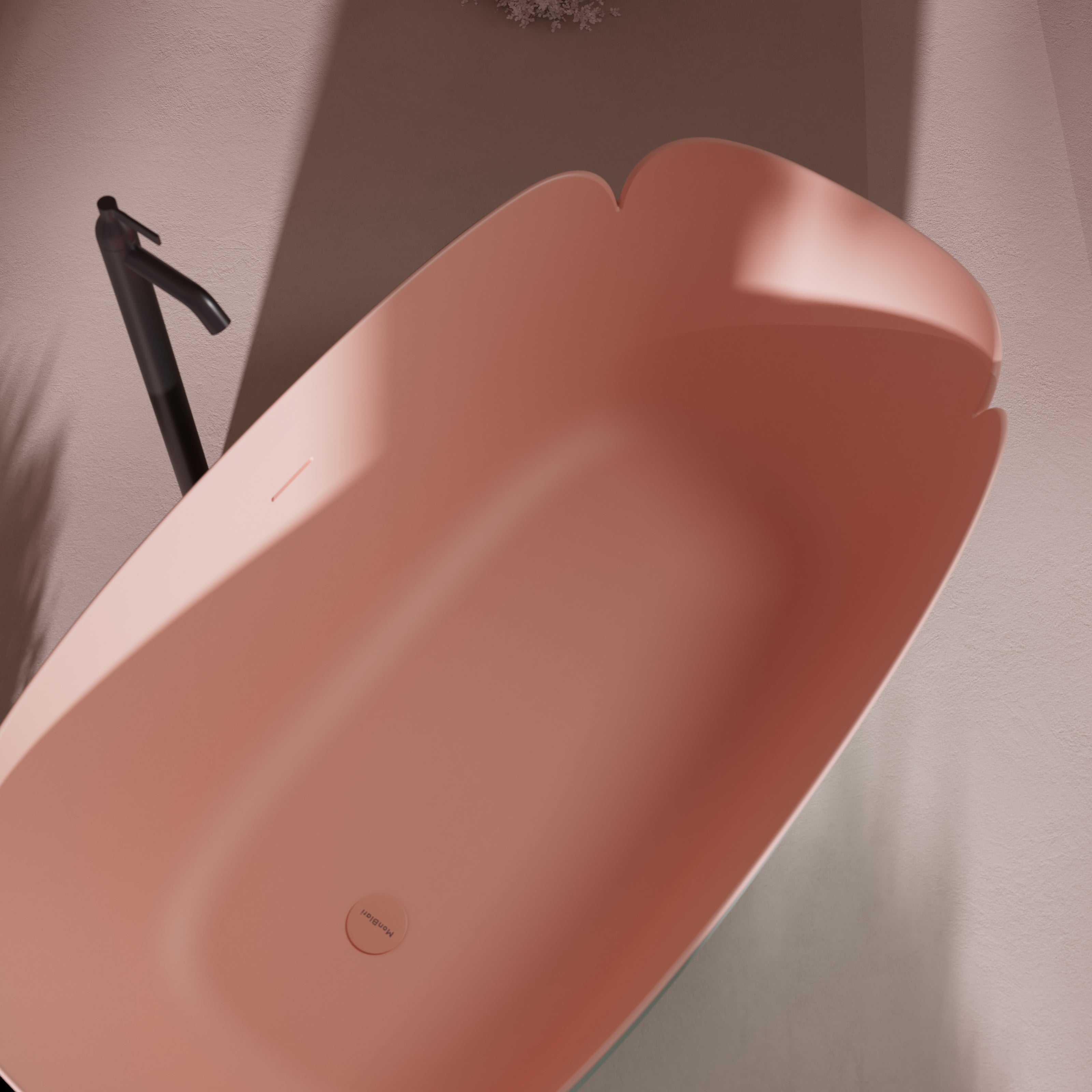 MonBlari FLOWER Series Solid Surface Bathtub H-0811-GP-CloseUp