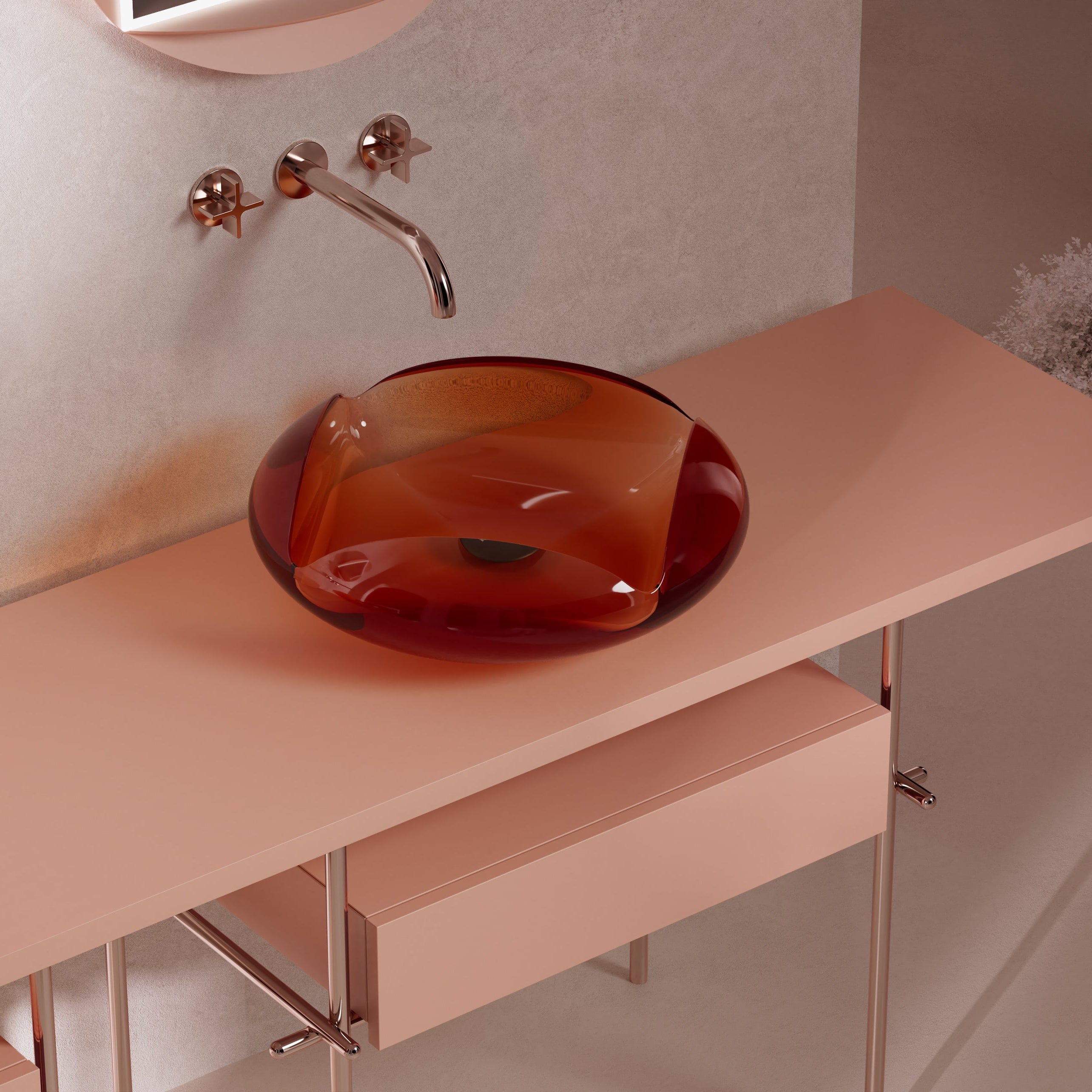 MonBlari Flower Series Bathroom Vanity H-A0811T-2-FrontCloseUp