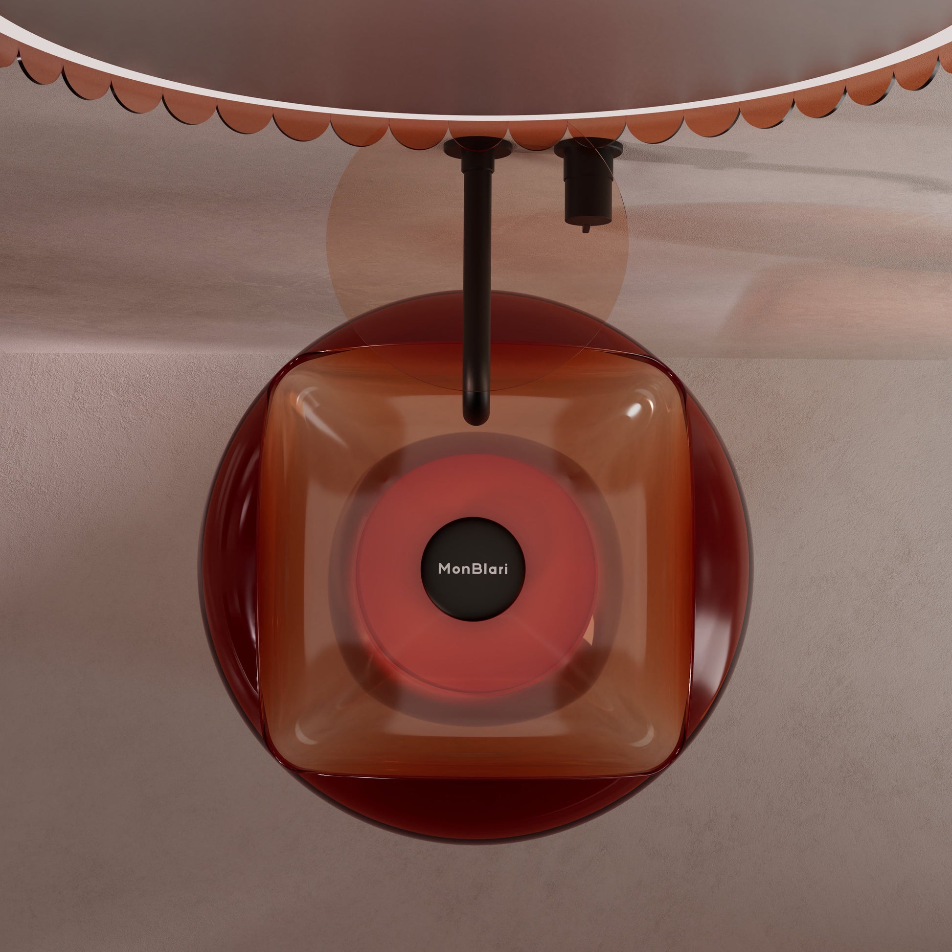 MonBlari FLOWER Series Petal Pedestal Sink H-Z0811T-TopView