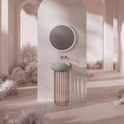 MonBlari FLOWER Series Pedestal Sink H-ZY0815-2-GP-FrontView