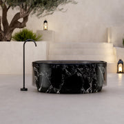 MonBlari HALO Series Round Veined Freestanding Soaking Tub