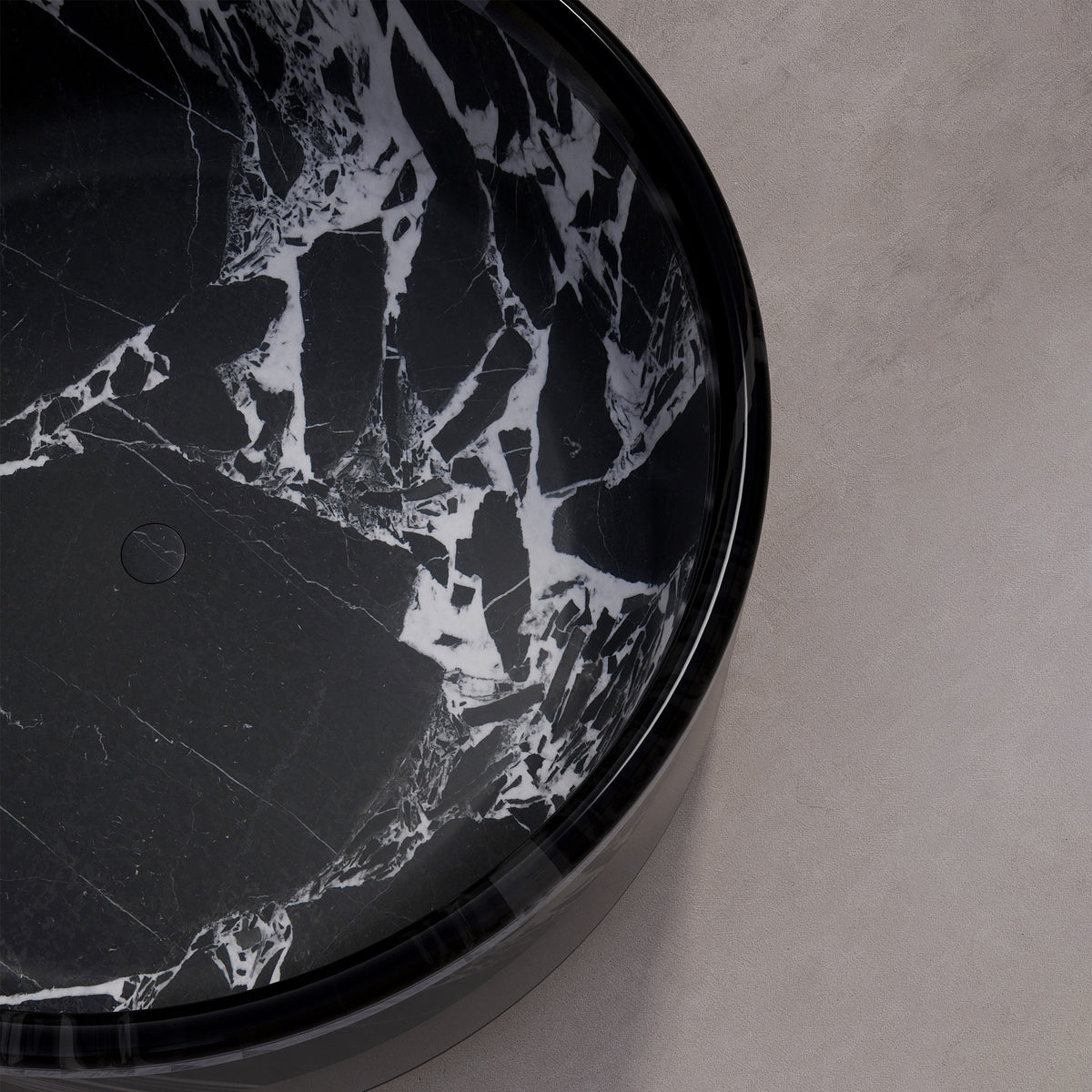 MonBlari HALO Series Round Veined Freestanding Soaking Tub