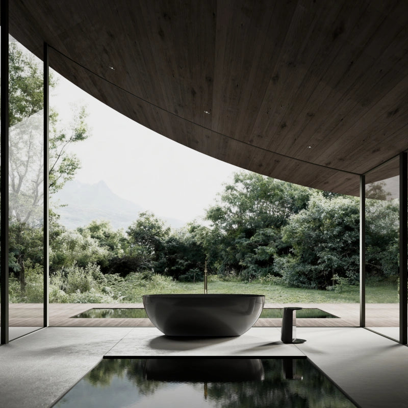51-67 Inch MonBlari Carbon Fiber Freestanding Bathtub