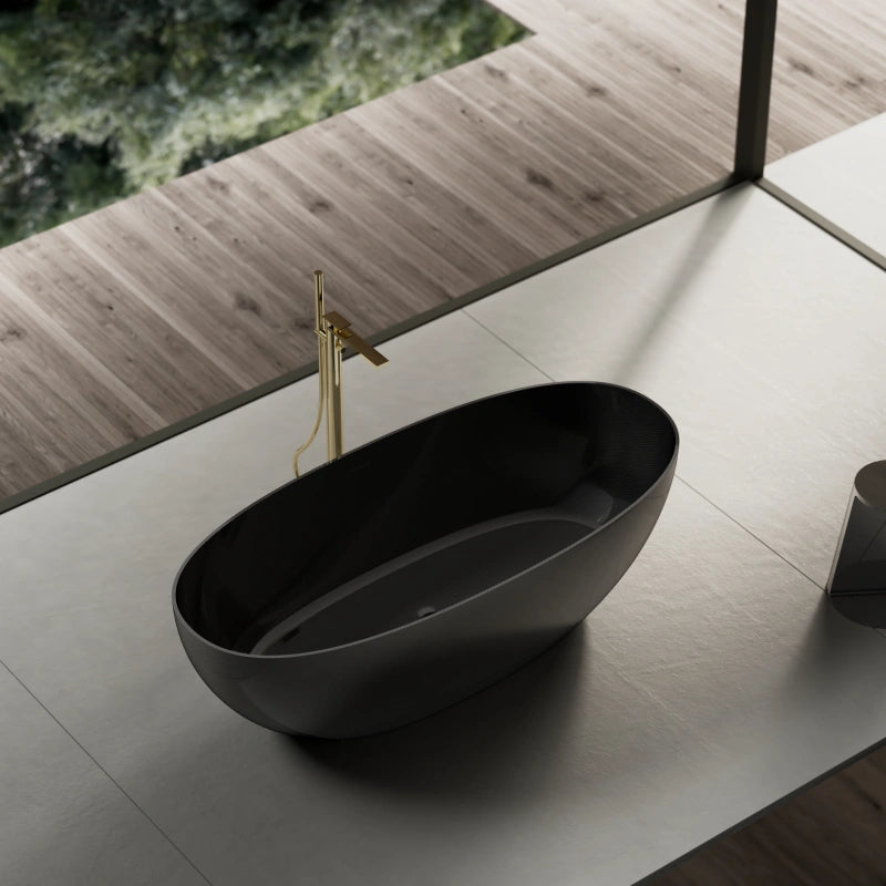 51-67 Inch MonBlari Carbon Fiber Freestanding Bathtub