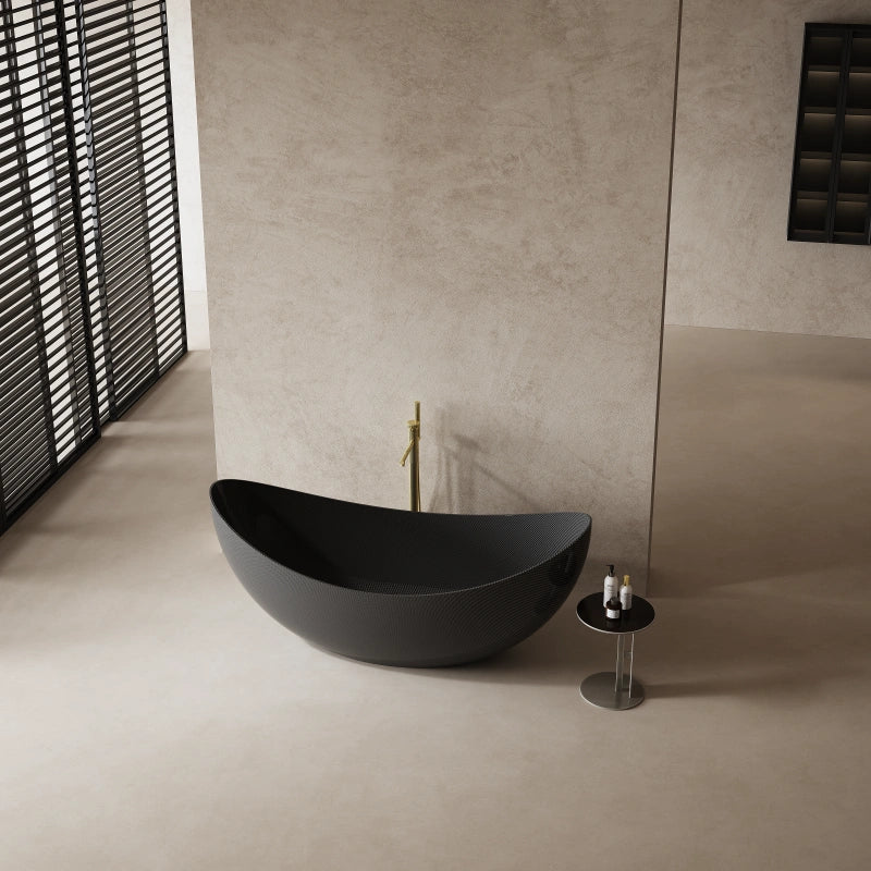 Carbon fiber double slipper soaking tub for luxury bathroom