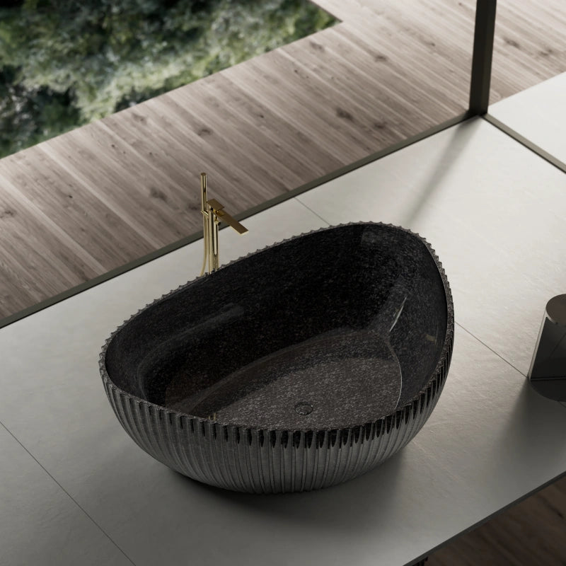 71 Inch MonBlari Carbon Fiber Freestanding Bathtub
