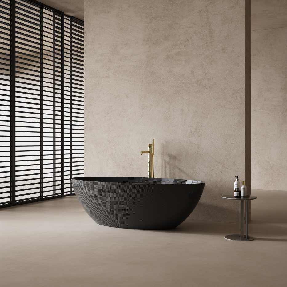 72 Inch MonBlari Carbon Fiber Freestanding Bathtub MC99963GB-FrontView