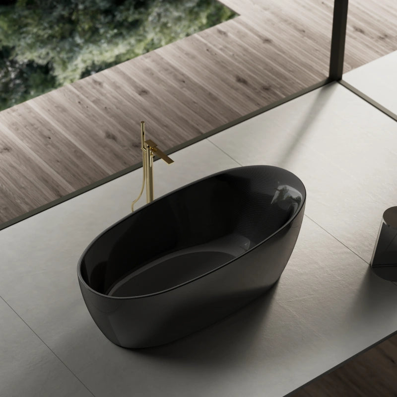 67 Inch MonBlari Carbon Fiber Freestanding Bathtub