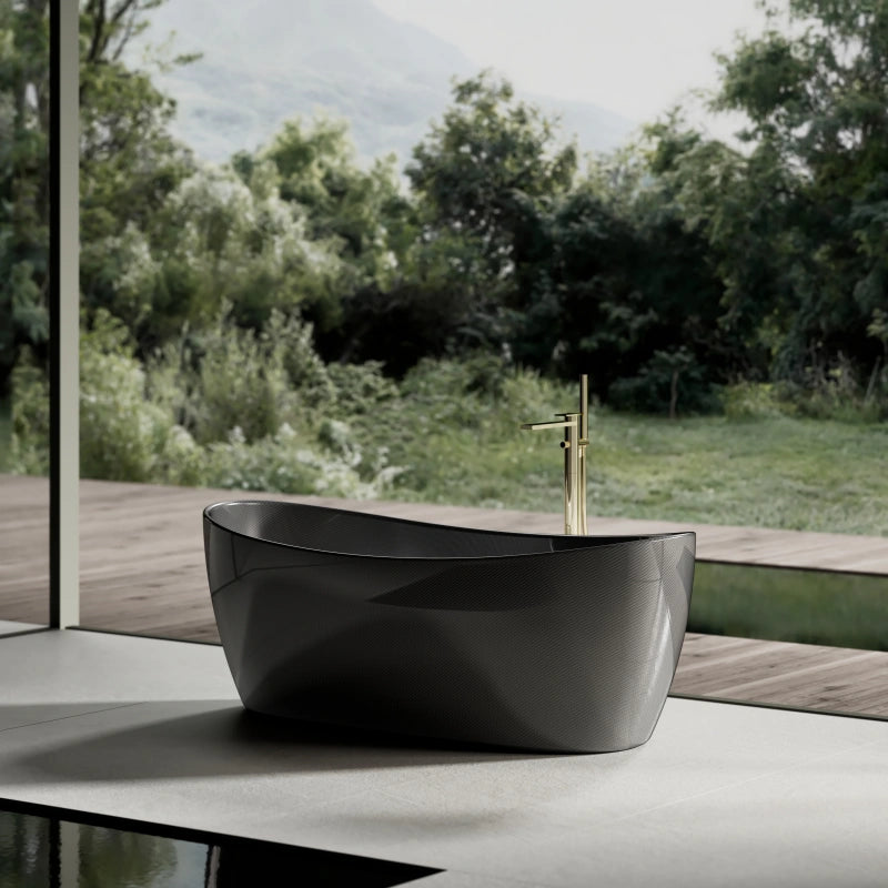 67 Inch MonBlari Carbon Fiber Freestanding Bathtub