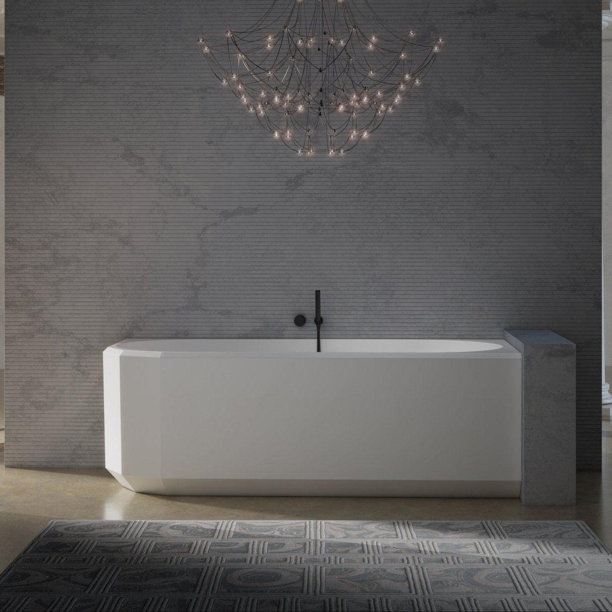 MonBlari BERYL Series Corner Buthtub MR-86603-FrontView