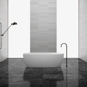 67 inch Freestanding Oval Solid Surface Bathtub Modern Freestanding Tub