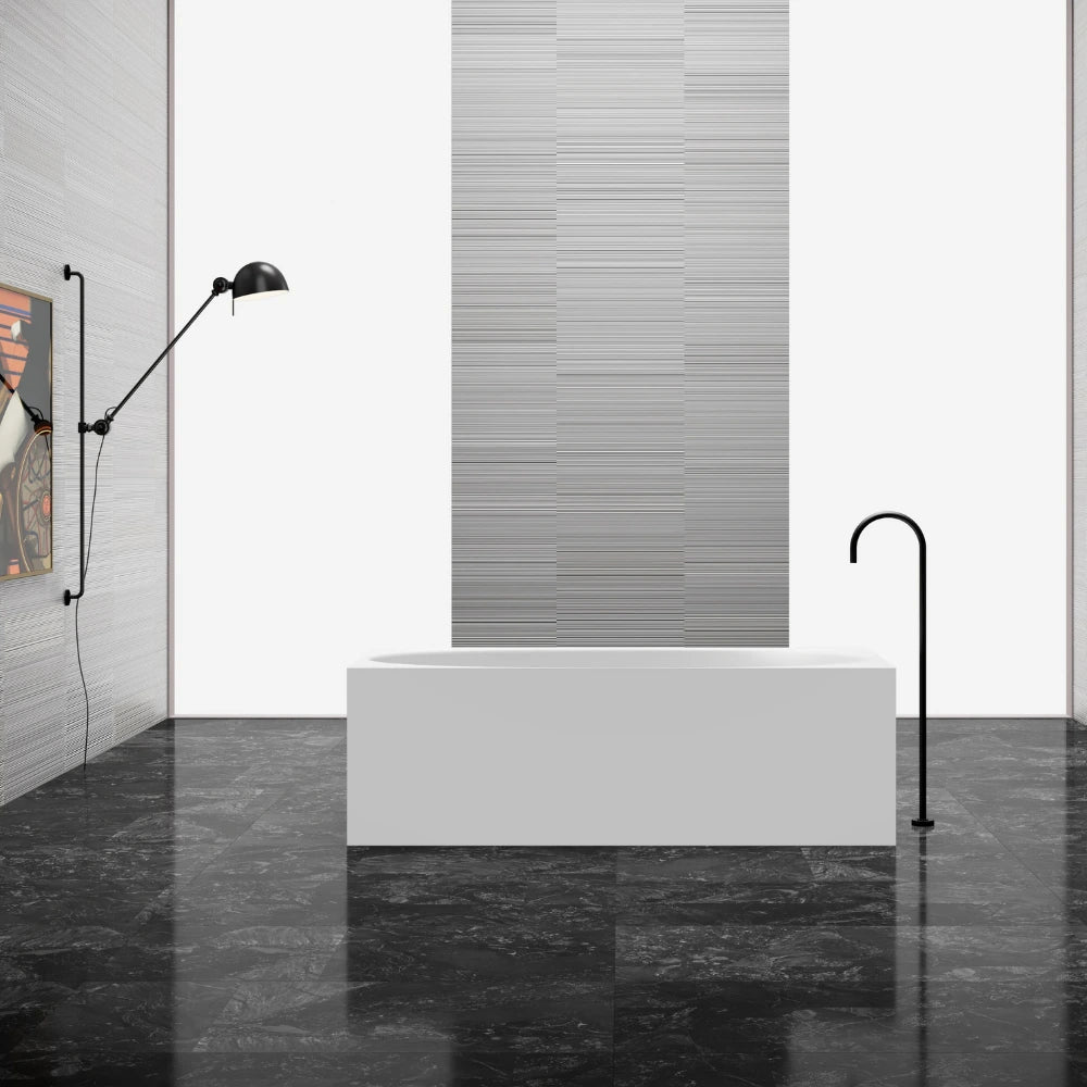 67 inch Monblari Architectural Rectangular Solid Surface Freestanding Bathtub