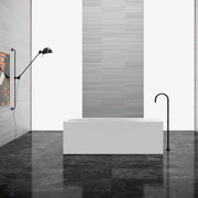 67 inch Monblari Architectural Rectangular Solid Surface Freestanding Bathtub