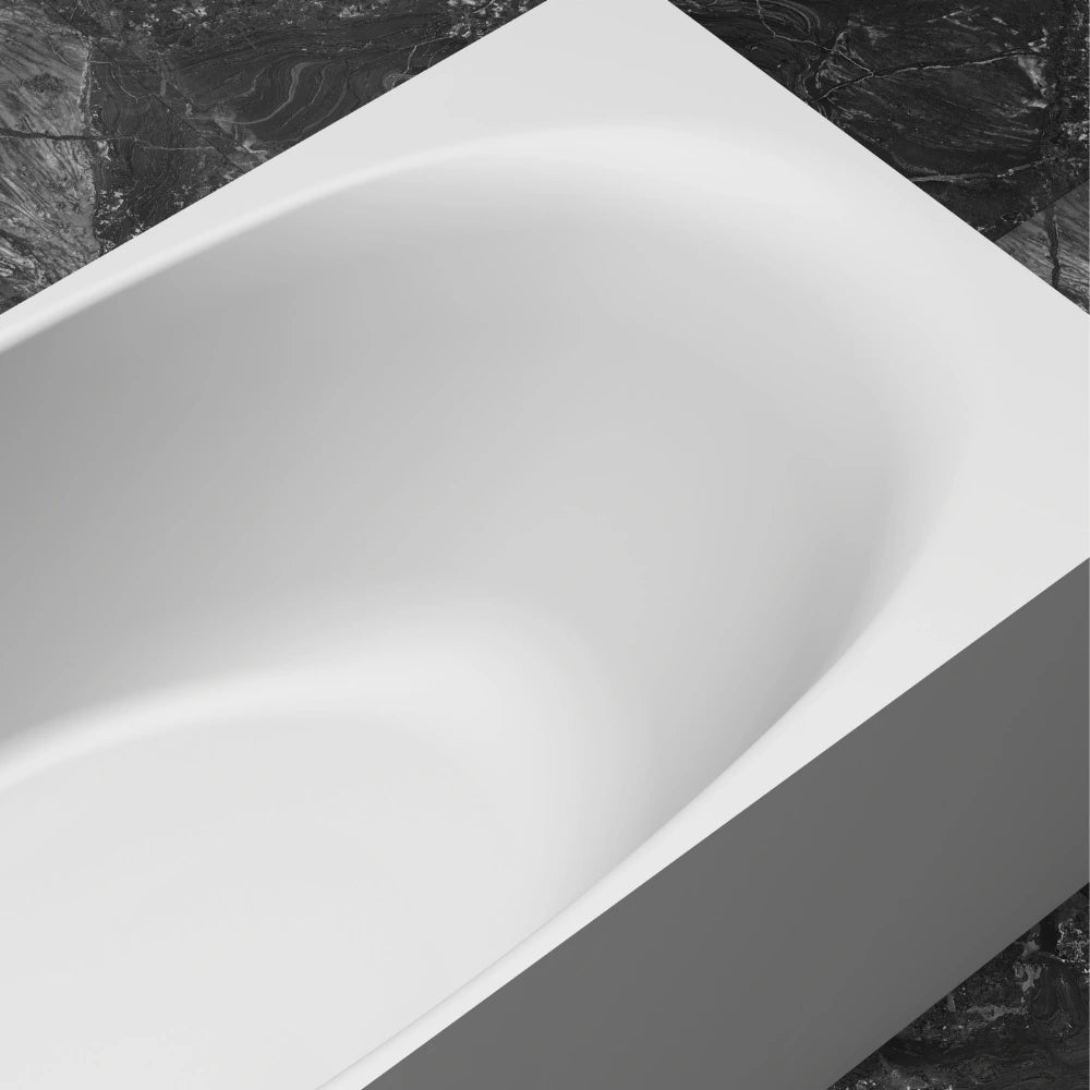 67 inch Monblari Architectural Rectangular Solid Surface Freestanding Bathtub
