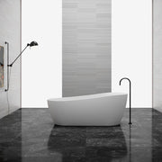 71 inch Monblari Sculptural Solid Surface Freestanding Bathtub
